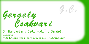 gergely csakvari business card